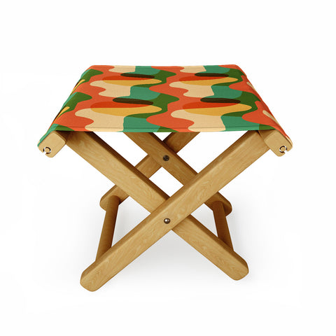justin shiels Vintage Drip Pattern Folding Stool