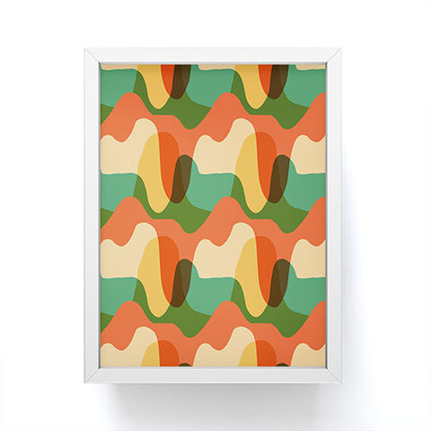 justin shiels Vintage Drip Pattern Framed Mini Art Print