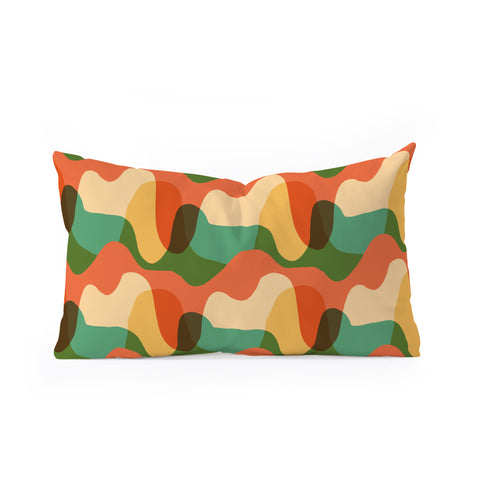 justin shiels Vintage Drip Pattern Oblong Throw Pillow