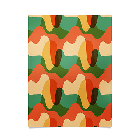 justin shiels Vintage Drip Pattern Poster