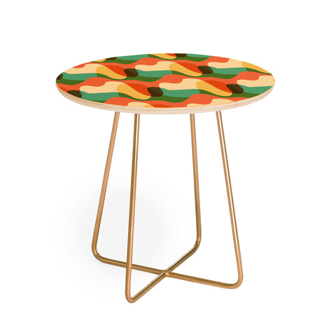 justin shiels Vintage Drip Pattern Round Side Table