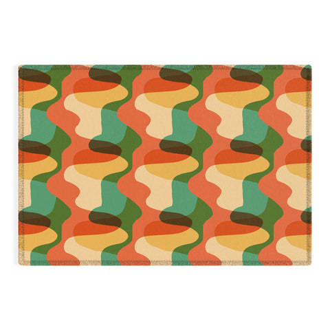 justin shiels Vintage Drip Pattern Outdoor Rug