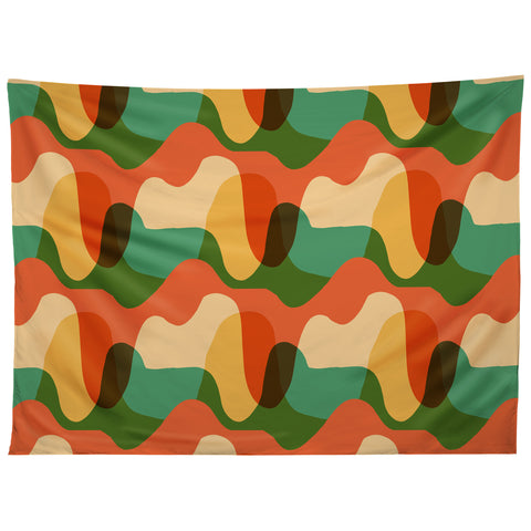 justin shiels Vintage Drip Pattern Tapestry