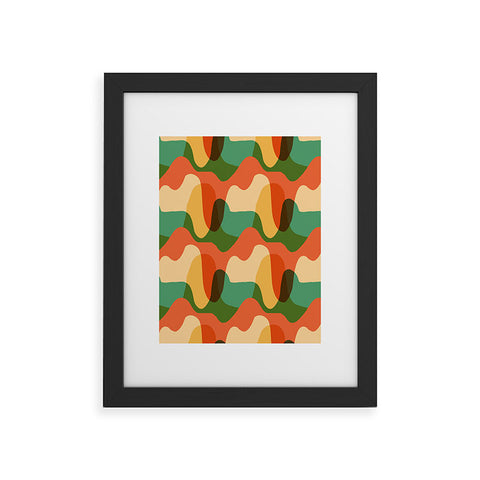 justin shiels Vintage Drip Pattern Framed Art Print