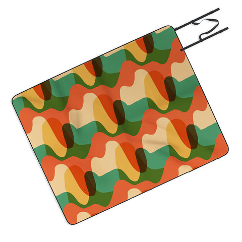 justin shiels Vintage Drip Pattern Picnic Blanket