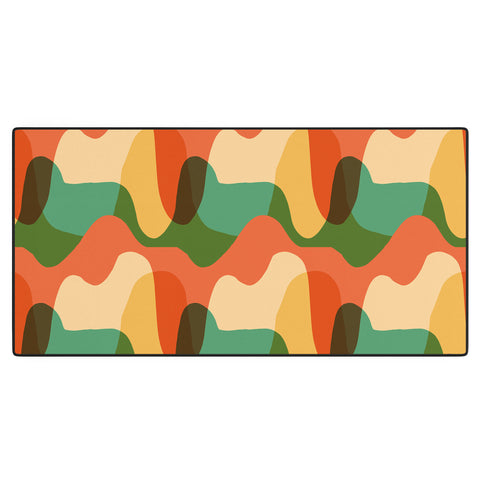 justin shiels Vintage Drip Pattern Desk Mat