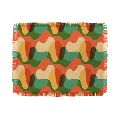 justin shiels Vintage Drip Pattern Throw Blanket