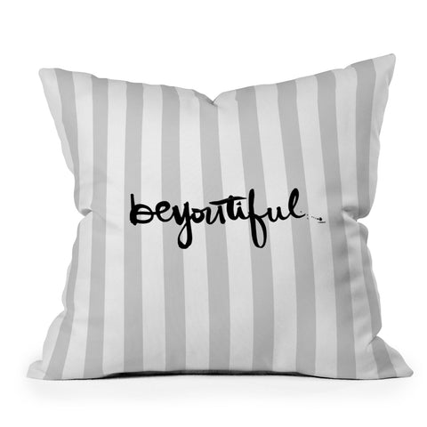 Kal Barteski beYOUtiful stripes Outdoor Throw Pillow