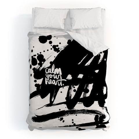 Kal Barteski CALM YOUR HEART Duvet Cover