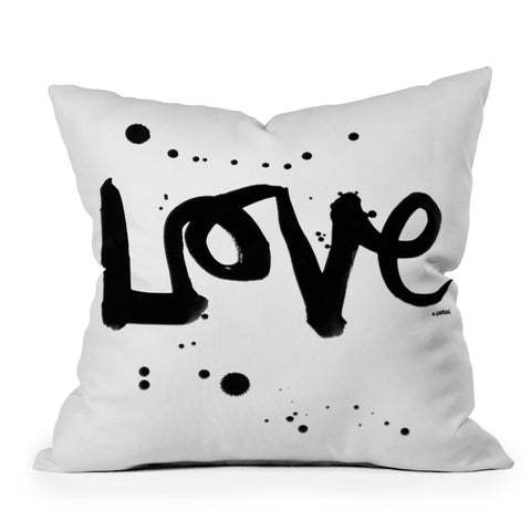 Kal Barteski Love 1 Outdoor Throw Pillow