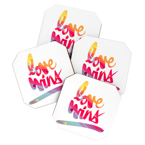 Kal Barteski LOVE WINS colour Coaster Set