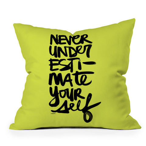 Kal Barteski Never Green Outdoor Throw Pillow
