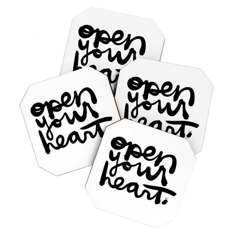 Kal Barteski OPEN YOUR HEART Coaster Set