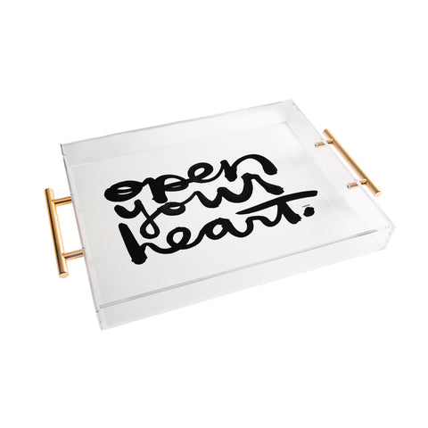 Kal Barteski OPEN YOUR HEART Acrylic Tray