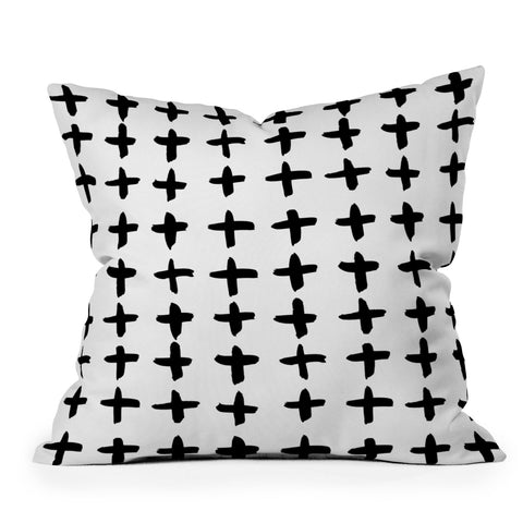 Kal Barteski PLUS white Outdoor Throw Pillow
