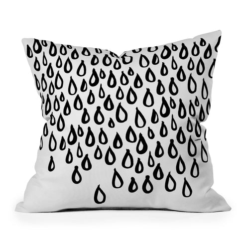 Kal Barteski RAINING Outdoor Throw Pillow