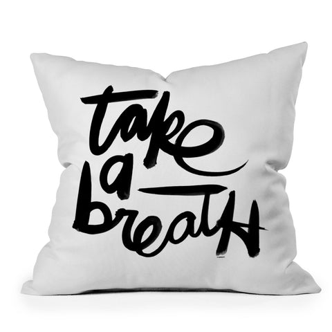 Kal Barteski Take BW Outdoor Throw Pillow
