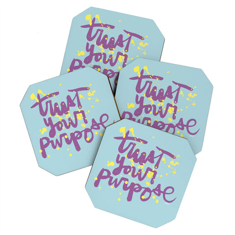 Kal Barteski TRUST your purpose COLOUR Coaster Set