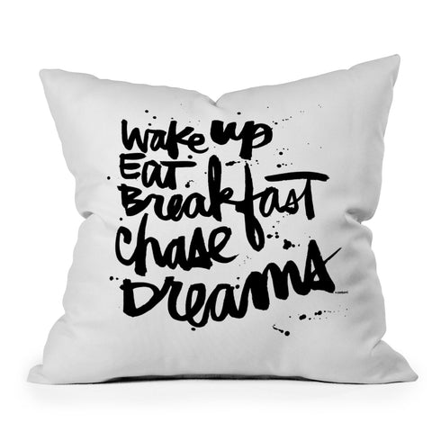 Kal Barteski WAKE UP Outdoor Throw Pillow