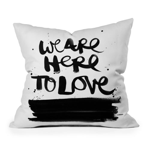 Kal Barteski We Are Here Outdoor Throw Pillow