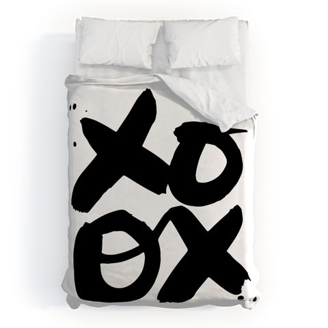 Kal Barteski XOXO bw Duvet Cover