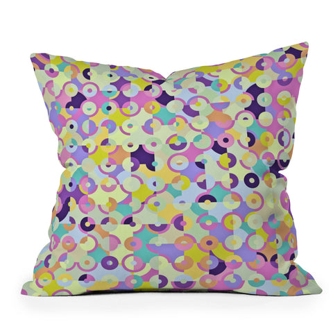 Kaleiope Studio Colorful Modern Circles Outdoor Throw Pillow