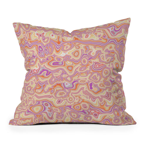 Kaleiope Studio Colorful Squiggly Stripes Outdoor Throw Pillow