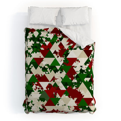 Kaleiope Studio Funky Christmas Triangles Duvet Cover