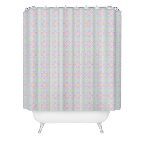 Kaleiope Studio Groovy Boho Pastel Pattern Shower Curtain