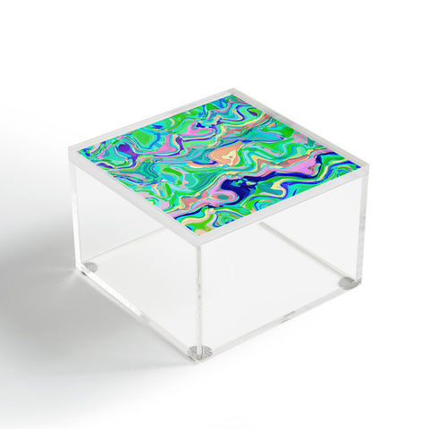 Kaleiope Studio Groovy Swirly Colorful Blobs Acrylic Box