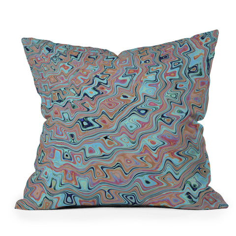 Kaleiope Studio Muted Colorful Boho Squiggles Outdoor Throw Pillow