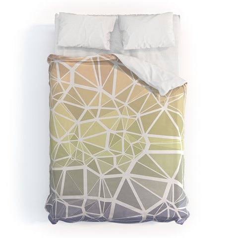 Kaleiope Studio Muted Pastel Low Poly Gradient Duvet Cover