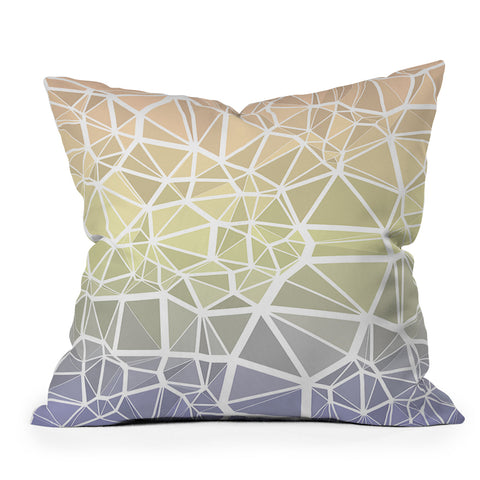 Kaleiope Studio Muted Pastel Low Poly Gradient Outdoor Throw Pillow
