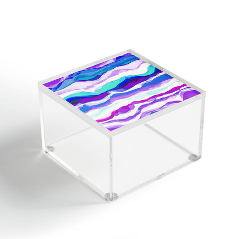 Kaleiope Studio Squiggly Jewel Tone Stripes Acrylic Box