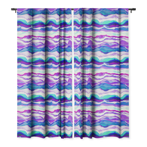Kaleiope Studio Squiggly Jewel Tone Stripes Blackout Window Curtain