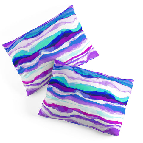 Kaleiope Studio Squiggly Jewel Tone Stripes Pillow Shams