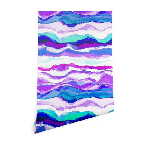 Kaleiope Studio Squiggly Jewel Tone Stripes Wallpaper