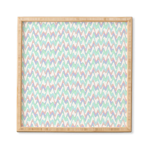 Kaleiope Studio Squiggly Wavy Boho Pattern Framed Wall Art