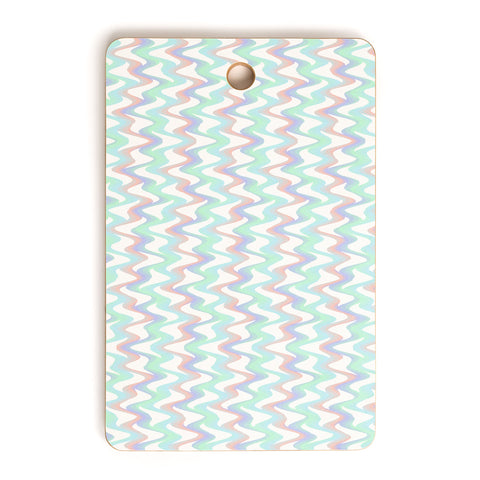Kaleiope Studio Squiggly Wavy Boho Pattern Cutting Board Rectangle