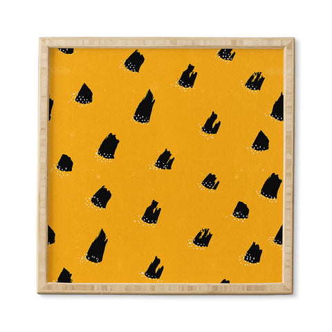 Kangarui Brush Pattern Leopard Framed Wall Art