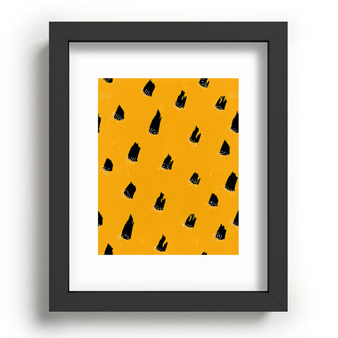 Kangarui Brush Pattern Leopard Recessed Framing Rectangle