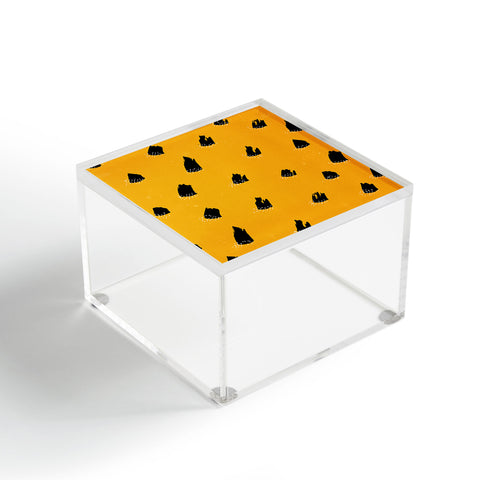 Kangarui Brush Pattern Leopard Acrylic Box