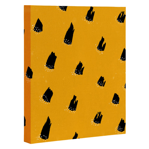 Kangarui Brush Pattern Leopard Art Canvas