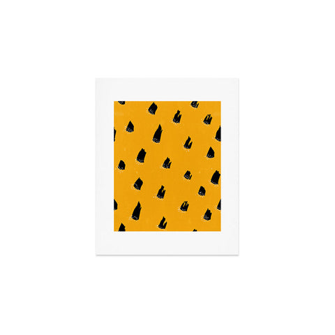 Kangarui Brush Pattern Leopard Art Print