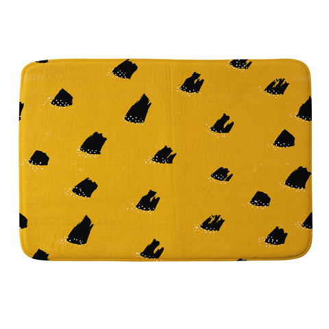 Kangarui Brush Pattern Leopard Memory Foam Bath Mat
