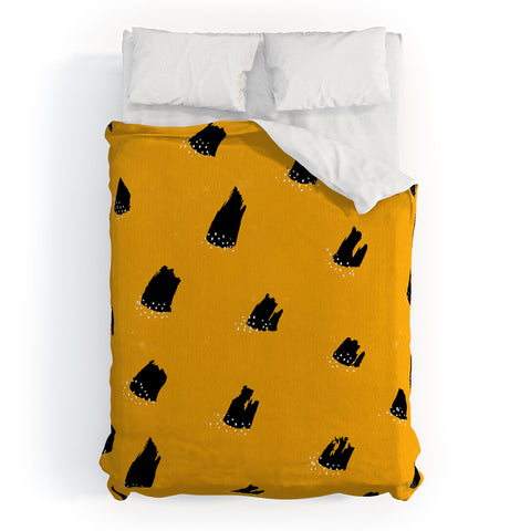Kangarui Brush Pattern Leopard Duvet Cover