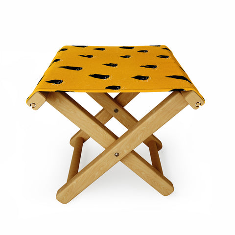 Kangarui Brush Pattern Leopard Folding Stool