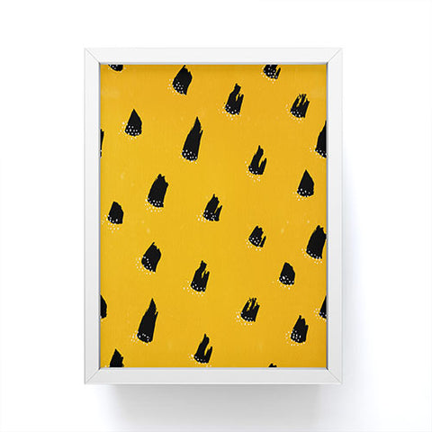 Kangarui Brush Pattern Leopard Framed Mini Art Print