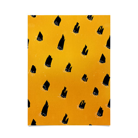 Kangarui Brush Pattern Leopard Poster