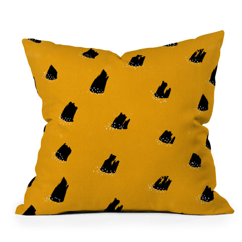 Kangarui Brush Pattern Leopard Outdoor Throw Pillow